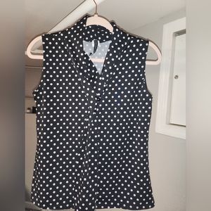 Work shirt (polka-dot) black & white. Large.